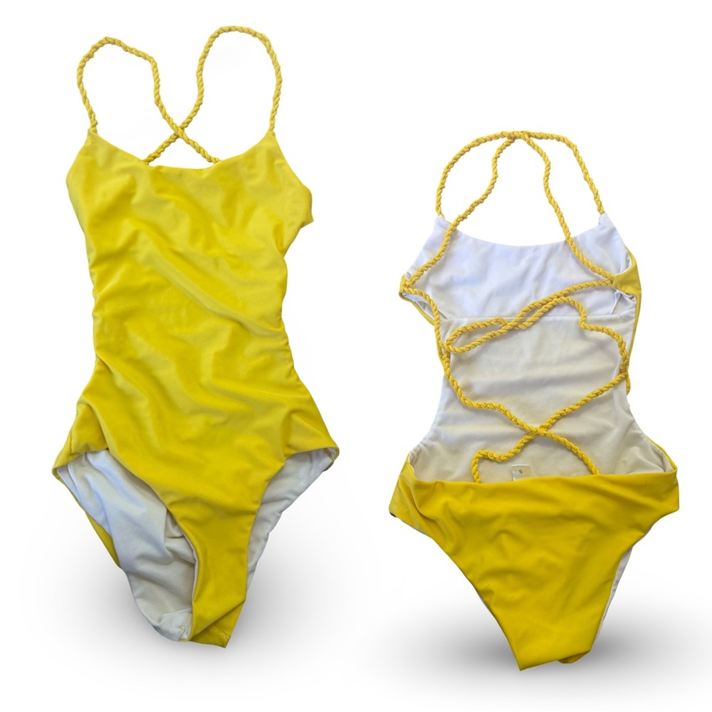 Yellow One-Piece Swimsuit